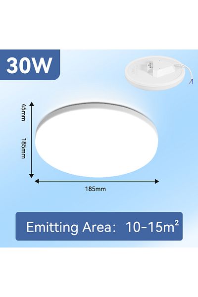 Choice 1pc Cold White(6000K) 30w (18CM) Round Led Ceiling Lamp Energy Saving 50w 30w 20w 15w Simple Style L