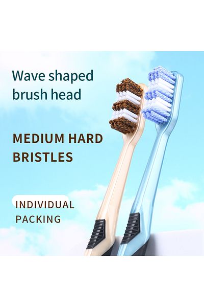 Choice 6 toothbrushes Medium bristle toothbrush 6 independent packages For adult men and women Teeth are cl
