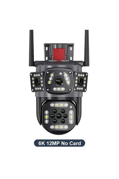 Choice كاميرا خارجية 6K 12MP بدون بطاقة 12MP 6K مزودة بخاصية WiFi وثلاث شاشات وكاميرا IP لتتبع الحركة بتقنية الذكاء الاصطناعي PTZ 36