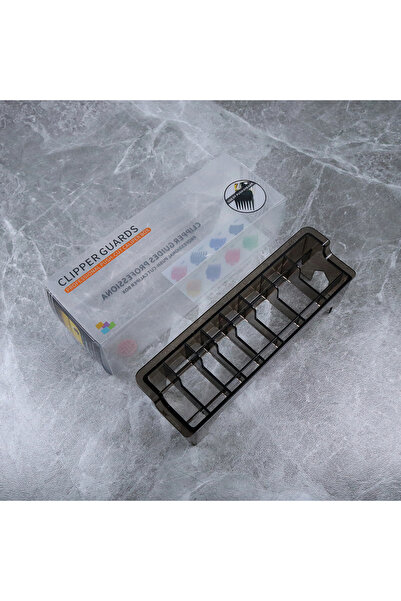 Choice صندوق تخزين مشط قص الشعر الرمادي، 8 فرجار، حامل رف دليل مشط قص الشعر ا...