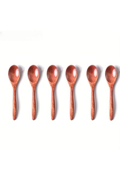 Choice 6PCS 6PCS Wooden Tea Spoon Long Coffee Spoons Small Teaspoon Set Wood Honey Dessert Spoon Coffee Dri