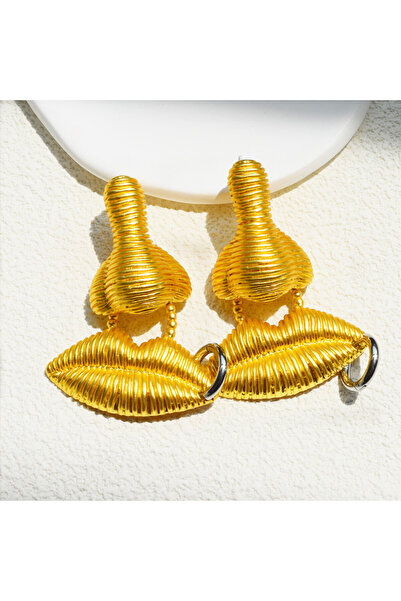 Choice أقراط متدلية على شكل شفة مطلية بالمعدن بتصميم جديد للنساء مجوهرات على ...