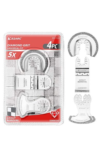 Choice 4PCS Set EZARC 4PCS Diamond Oscillating Tool Blade Set, Multi Tool Mortar Cutting Saw Blades Precise