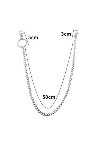 Choice A Metal Belt Chain HipHop Rock Punk Hook Trousers Pant Waist Link Meta...