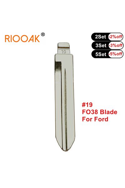 Choice 10pcs Replacement Car Key Blade Blank Key Uncut Blade #19 FO38 Car-styling for Ford Lincoln Merc...