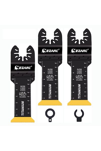 EZARC Multifunctional cut 3PCS Extra-Long EZARC 3PCS Titanium Oscillating Saw Blades Extra-Long Oscillatin