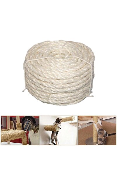 Kesoto WHITE Cat Scratching Post Durable Twisted Sisal Rope for Gardening Applications Scratching Posts DIY