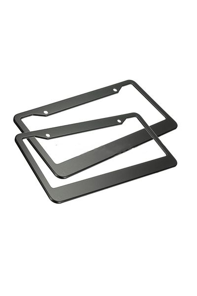 Choice 2pcs 12in X 6in Stainless Steel Car Auto License Plate Frame Covers Kit