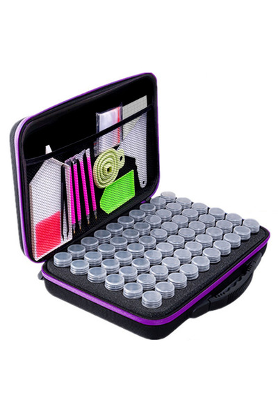 Choice صندوق تخزين أدوات التطريز الماسية DIY، 60 أداة خضراء، مجوهرات فن الأظا...