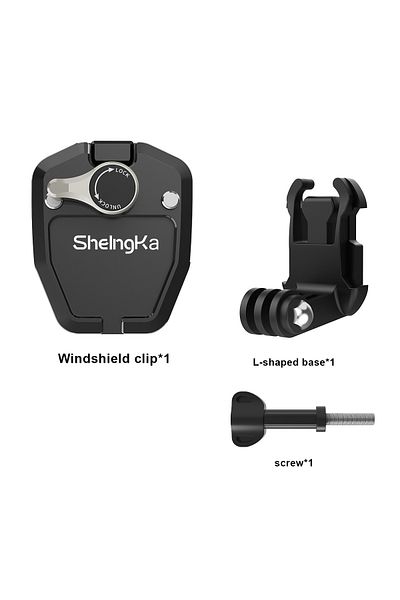 Choice Black Motorcycle Windshield Mounting Clamp Aluminum Mount For GoPro Hero 12 11 10 9 Insta360 X3 DJI