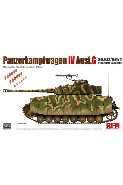 Choice RYEFIELD RFM5053 Pz.Kpfw.IV Ausf.G W/Workable Track Links Model Kit