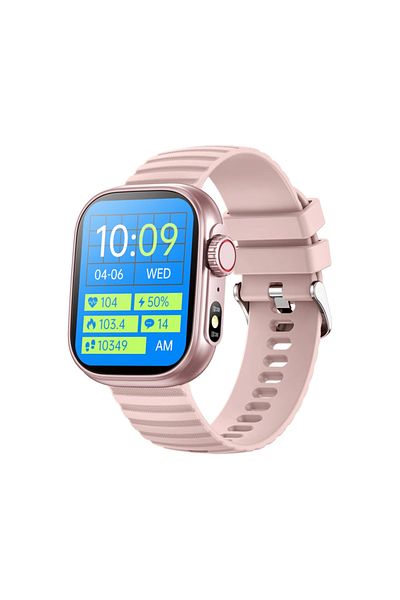 Choice Pink 2024 Men Blue Tooth Call 2.01" Smart Watch Flashlight Sports Fitness Heart Rate Bracelet Temper