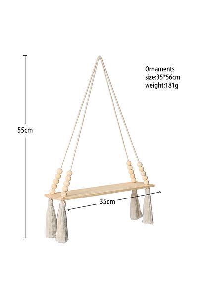 Choice KK107-M0742 Wooden Storage Rack Wall Hanging Shelves Plant Floating Wall Shelf Rustic Wood Shelves B