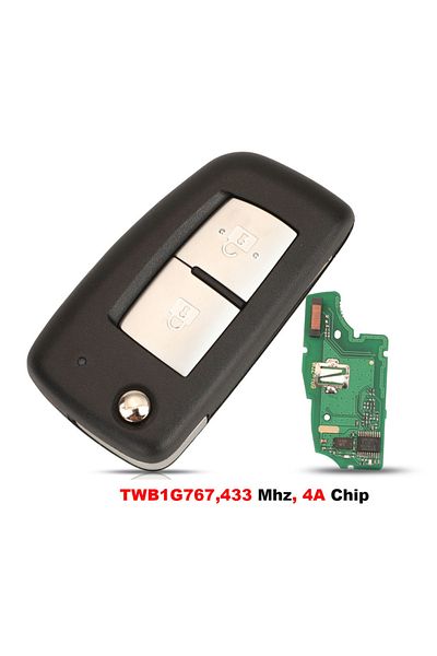 Choice full key 5pieces jingyuqin Flip Remote Key TWB1G767 433MHz PCF7961M 4A For Nissan Qashqai (J11E/J11R