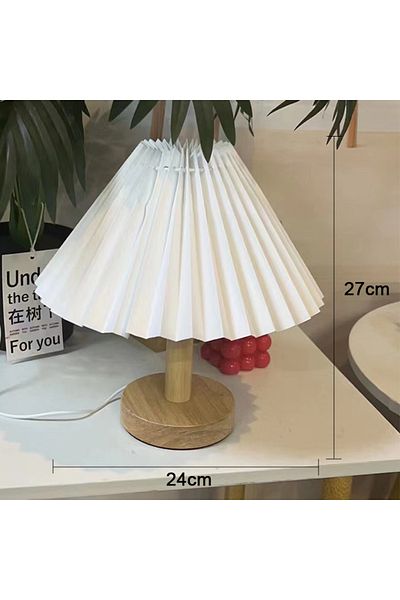 lyfs 3 Colors Light White Nordic Pleated Table Lamp DIY Foldable 5V USB 220V Art Atmosphere Bedroom Bedsi