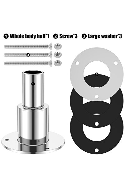 Choice 1set Straight Thru Hull Exhaust Skin, Fitting 24mm Tube Pipe , 316 Stainless Steel Exhaust Tube Fitt