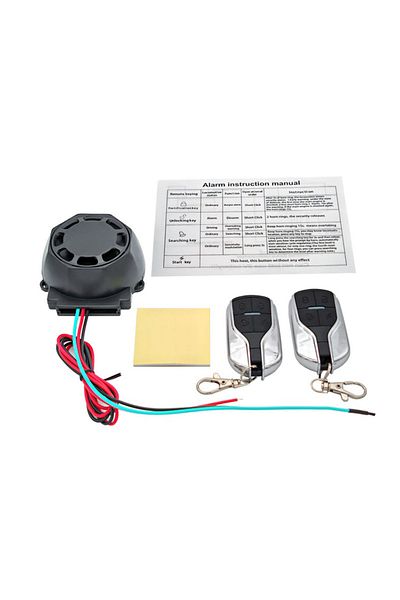 Choice 031BB Motorcycle burglar alarm 12V universal vibration alarm system is simple to install a variety o