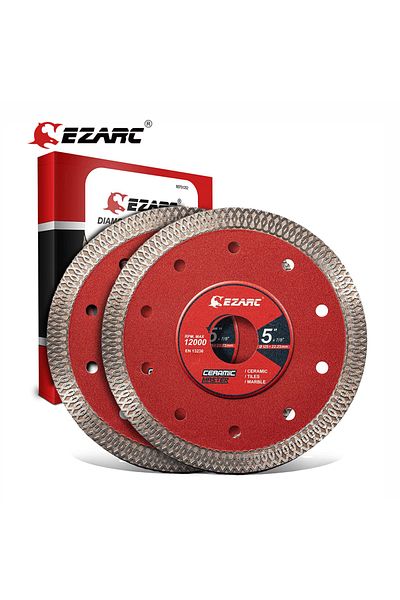 Choice 1.0mm 22.23mm 125mm Diamond Blades EZARC 2Pcs 115mm & 125mm Super Thin Diamond Saw Blades Diamond Ti