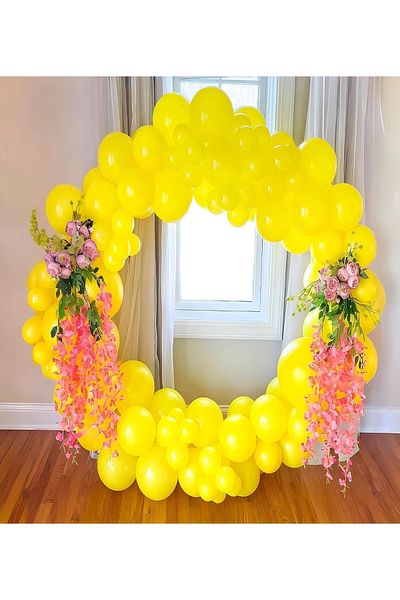 BALON DİYARI 25 Yellow Color Balloons – Helium Compatible, Quality and Durable