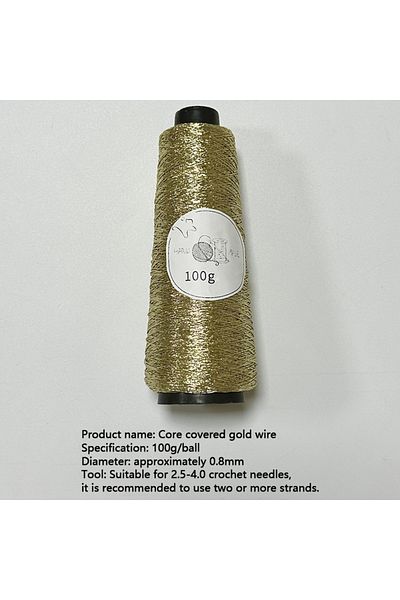 Choice E 0.8mm 100g/Roll Gold Silver Yarn Cross Stitch Thread Hand Woven Crochet Beach Bag Embroidery Line.