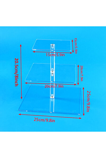 Choice1 حامل كعك زفاف من الأكريليك بثلاث طبقات و3/4 طبقات، رف عرض كعك الكب كي...
