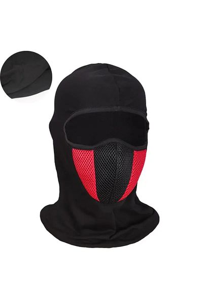 Choice Red Headgear Men's and Women's Summer Outdoor Riding Ice Silk Mask Full Face Neck Fishing UV Breatha