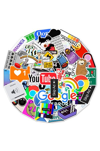Choice 10PCS 10/30/50Pcs Cartoon Programming 404 Network Error Graffiti Stickers Laptop Motorcycle Car Skat