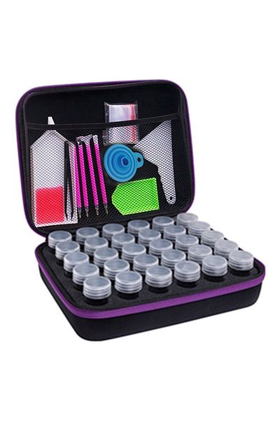 Choice 30 White Tool New DIY Diamond Painting Tool Storage Container Storage Box Beads Nail Art Jewelry Rhi