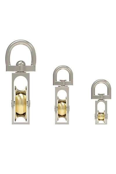 Choice Moving-single-86mm 1pcs 43/58/86mm Single/double Wheels Metal Sheave Zinc Alloy Pulley Crown Block