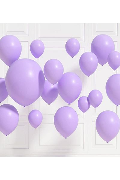 BALON DİYARI 10 Purple Color Balloons – Helium Compatible, Quality and Durable