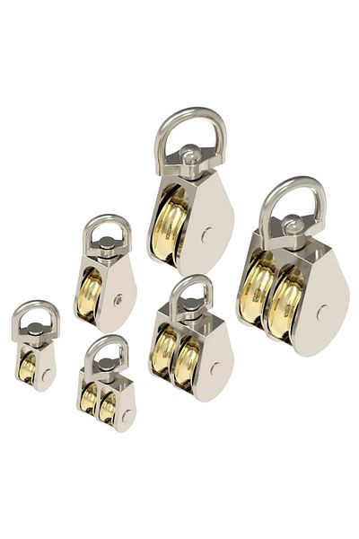 Choice Moving-single-86mm 1pcs 43/58/86mm Single/double Wheels Metal Sheave Zinc Alloy Pulley Crown Block