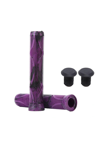 BUCKLOS 160 مم - أرجواني مقابض دراجة مطولة 160 مم مقابض مقود دراجة مطاطية ناع...