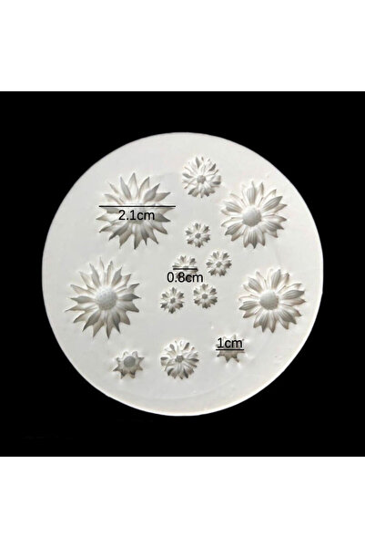 Choice قالب 1 قطعة قالب سيليكون على شكل باقة زهور من طين البوليمر لصنع أقراط ...