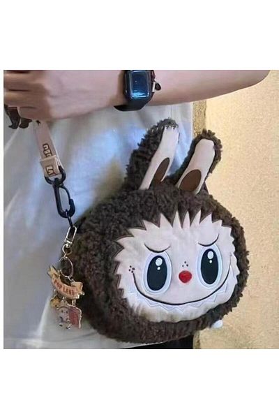 Choice Labu crossbody bag labubu City Park Limited crossbody bag Plush wallet mobile bag Ladies Card Love c