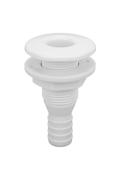 Choice WHITE Boats Fitting Boat Through Hull Connector 3/4in ABS Plastic Hose Coupling Drain Outlet Accesso