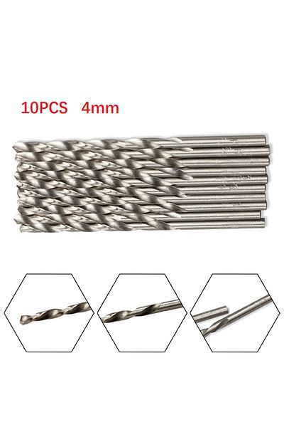 Choice 10Pcs Drill Bit 4mm High Speed Steel Drilling Auger Bit Countersink For Wood And Metal Metal Dril...