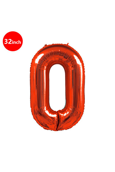 Choice رقم 32 بوصة 32RED 0 1 قطعة 32 بوصة أحمر أسود بالون رقمي من الألومنيوم ...
