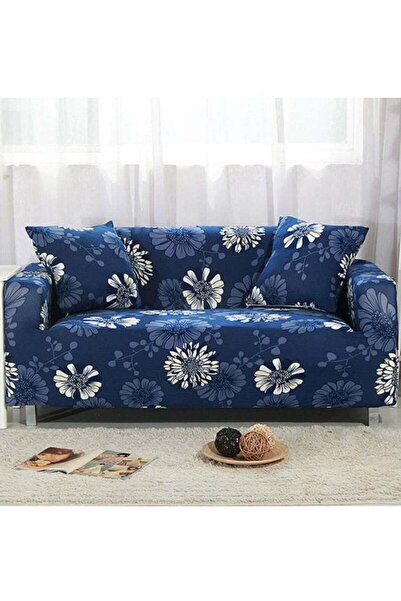 Yelajoy 3-seater sofa cover,daisy pattern,stretch fabric,full cover,machine washable,190-230 cm