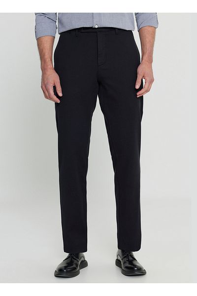 ALTINYILDIZ CLASSICS Altınyıldız Classics Normal Waist Normal Leg Comfort Fit Black Men's Trousers Ace 001252190 Syh