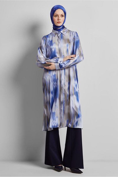 Alvina Long Satin Tunic 45420