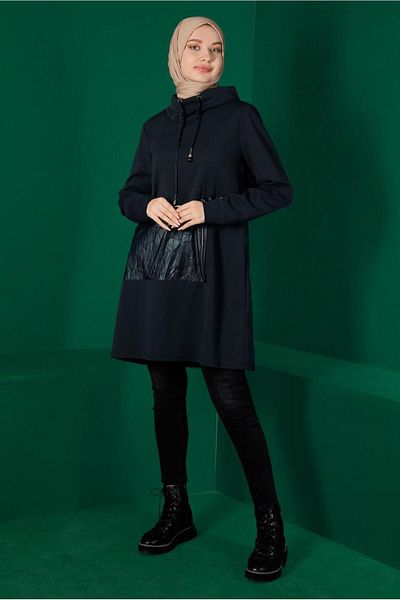 Alvina CEBI LEATHER DETAILED TUNIC 43274