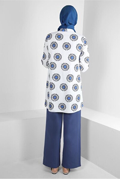 Alvina PATTERNED POMPON DETAILED SHIRT TUNIC 43759