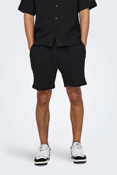 Only & Sons ONSTEL-PAS 0158 SHORTS Μαύρο Ανδρικό Σορτς
