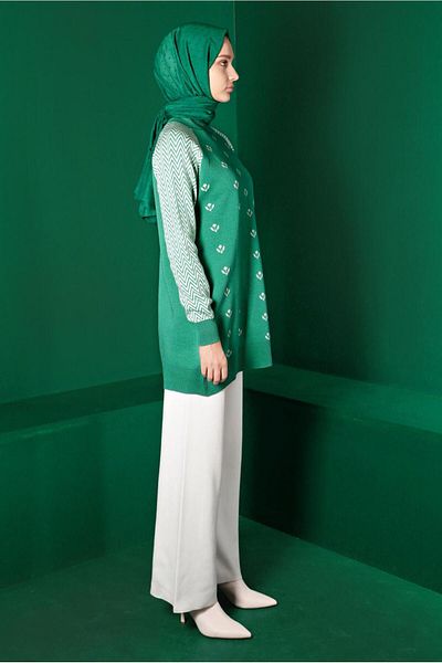 Alvina PATTERNED KNIT TUNIC 43173
