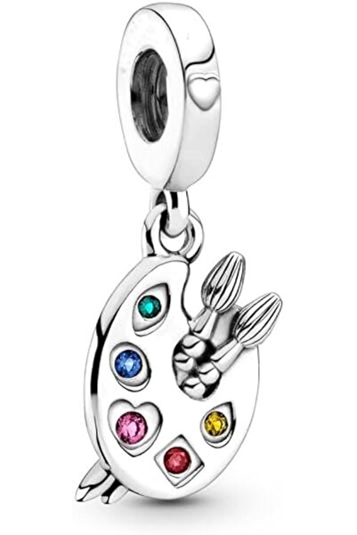 Arabest Artist's Palette Dangle Charm 925 Sterling Silver Dangle for Pandora Bracelet Musician Women