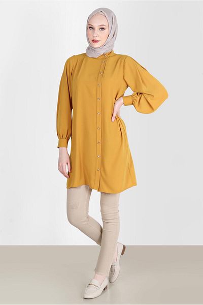 Alvina Stone Detailed 42578 Model Tunic