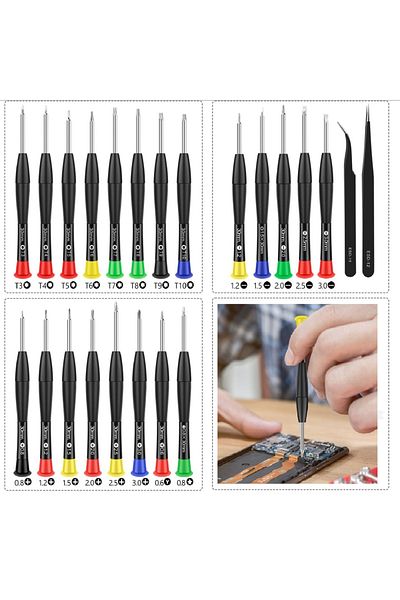 Choice C-24pcs 24/18pcs Magnetic Screwdriver Set Metric Precision Torx Flat Cross Y-shaped Head Screwdriver