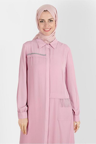 Alvina STONE DETAIL HIDDEN BUTTON TUNIC 42544