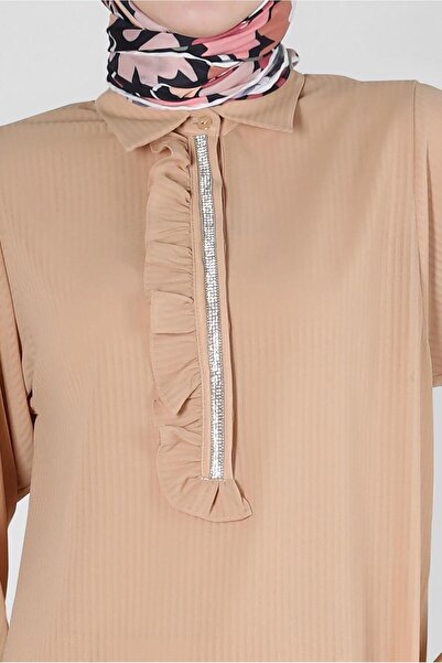 Alvina STONE STRIPED RIFFIR DETAIL TUNIC 43856