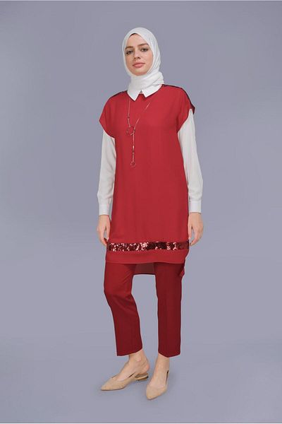 Alvina Pul Payet Detailed Double Tunic 40866